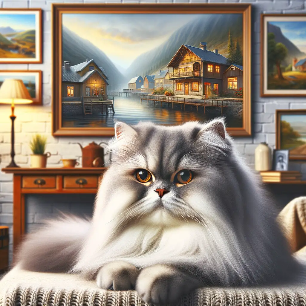 Persian cat showcasing its calm temperament, unique personality traits, and distinctive behavior in a cozy home environment, providing insight into the lifestyle and attitude of Persian cats as pets for understanding Persian cat breed information.