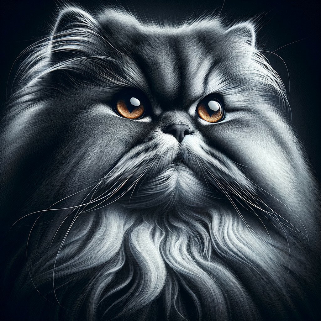 Majestic Persian cat showcasing its distinctive long, silky fur and round face, embodying the aesthetics and beauty that Persian cat lovers admire, highlighting the reasons to love Persian cats.