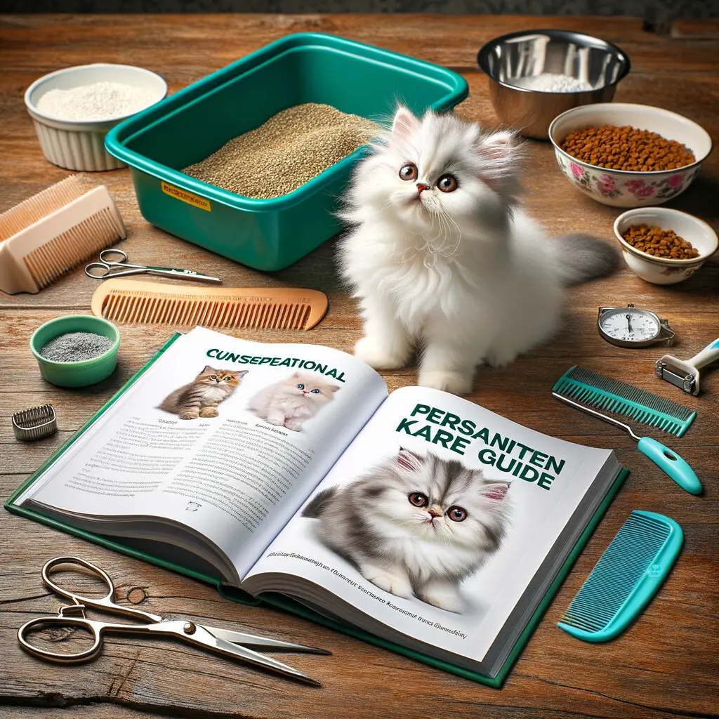 New Persian Kitten exploring its home with Persian Kitten Care guide and essentials, illustrating the process of Persian Kitten Home Preparation and Introduction for Persian Cat Breed adoption.