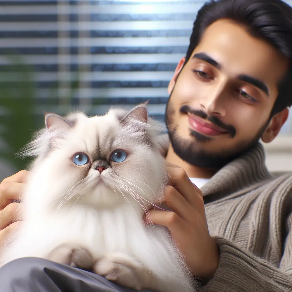 Persian cat therapy animal providing soothing effect and emotional support, showcasing the healing power and benefits of Persian cats as therapy animals.