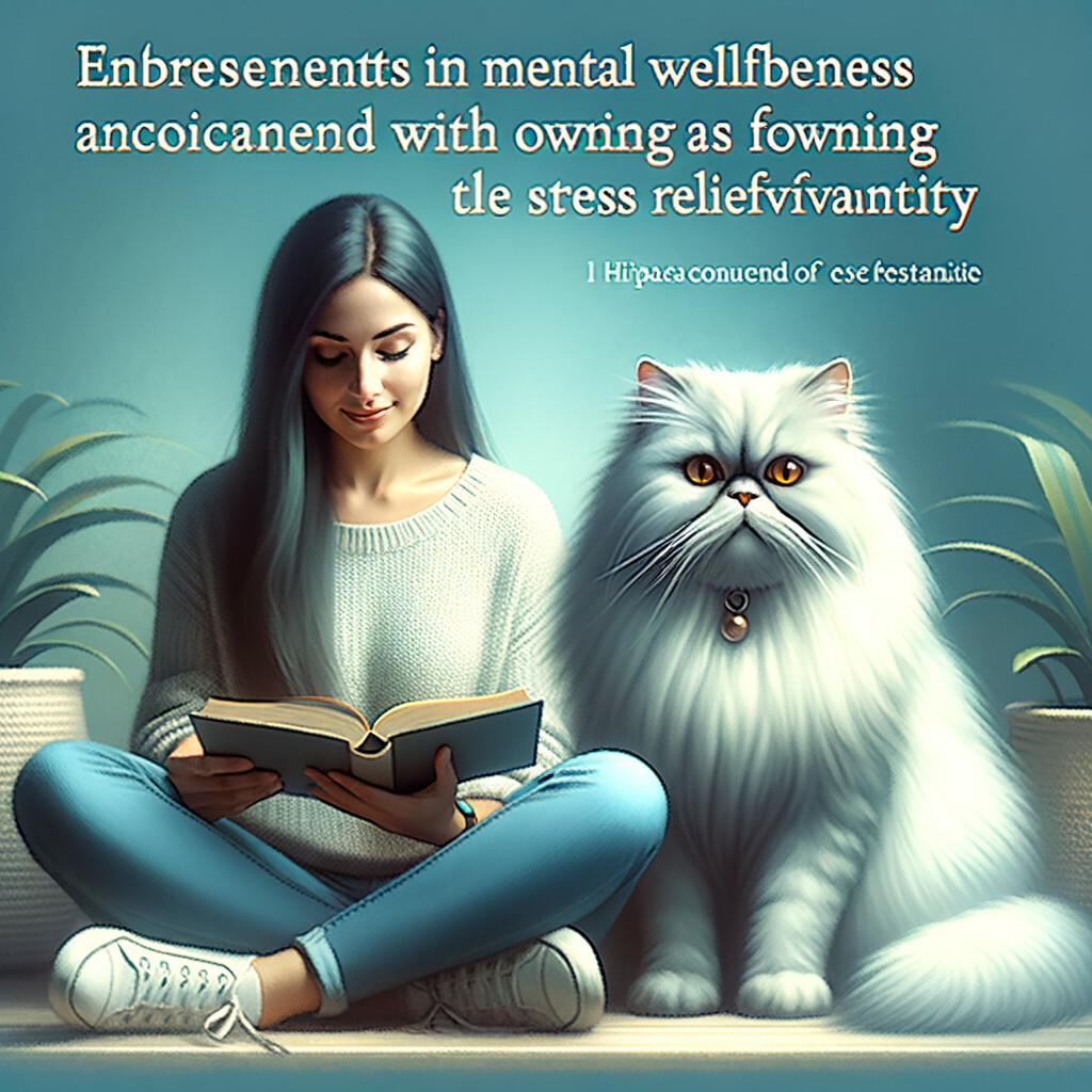 Woman experiencing mental health improvement with calming Persian cat companion, showcasing the therapeutic benefits and stress relief of owning Persian cats for anxiety relief.